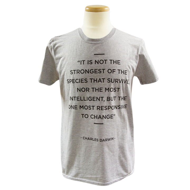Adult Charles Darwin Strongest Species Tee