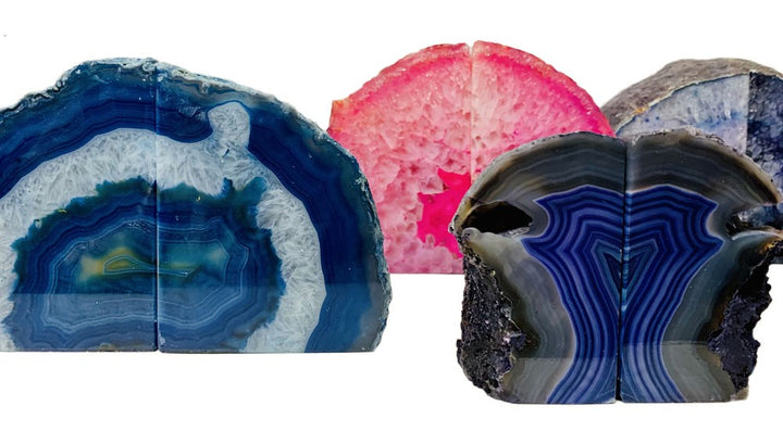 Assorted Dyed Agate Bookends