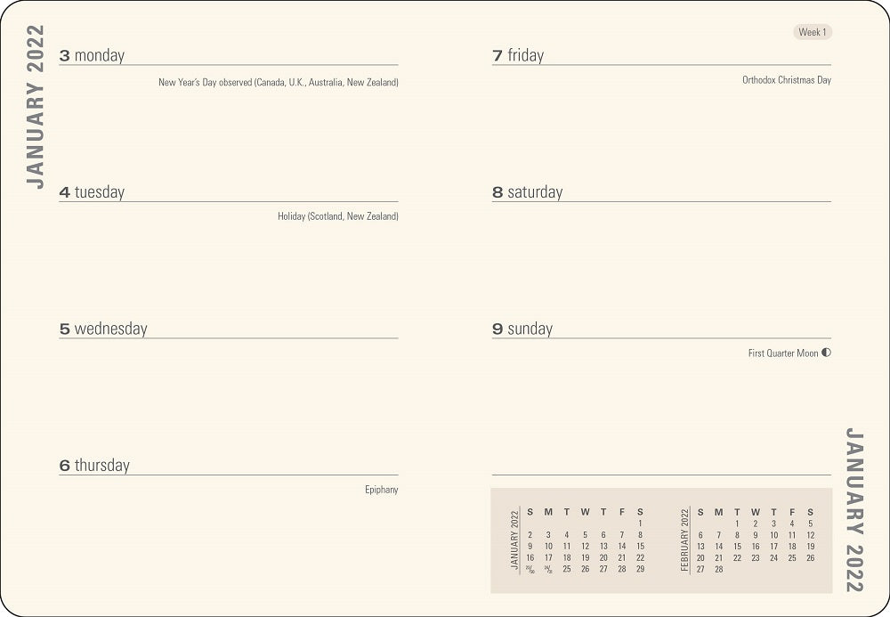 Blue Agate Weekly Planner 2022