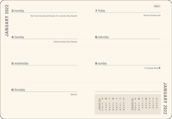 Blue Agate Weekly Planner 2022