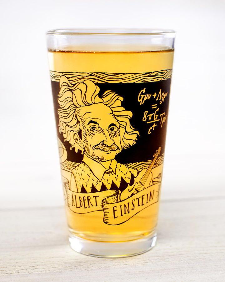 Albert Einstein Heroes of Science Pint Glass