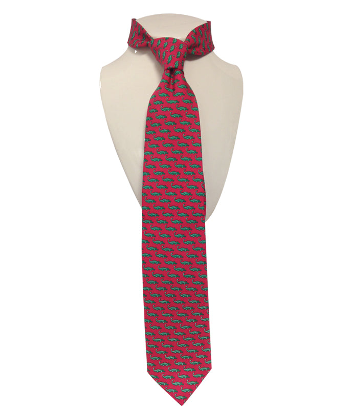 Mini Alligators Silk Tie