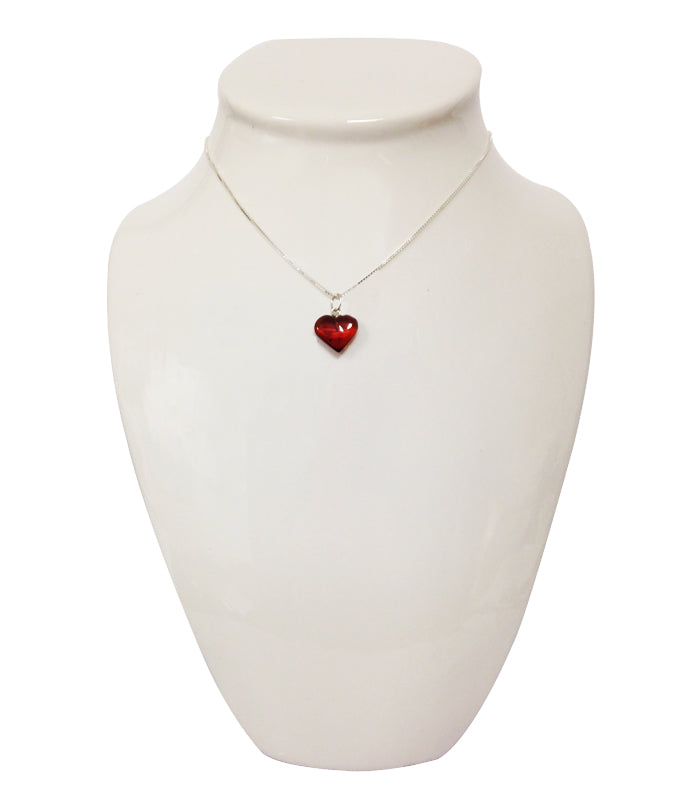 Sterling Silver Baltic Amber Heart Pendant