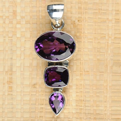 Triple Amethyst Pendant
