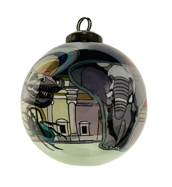 Exclusive Hand-painted Glass Museum Collage Ornament