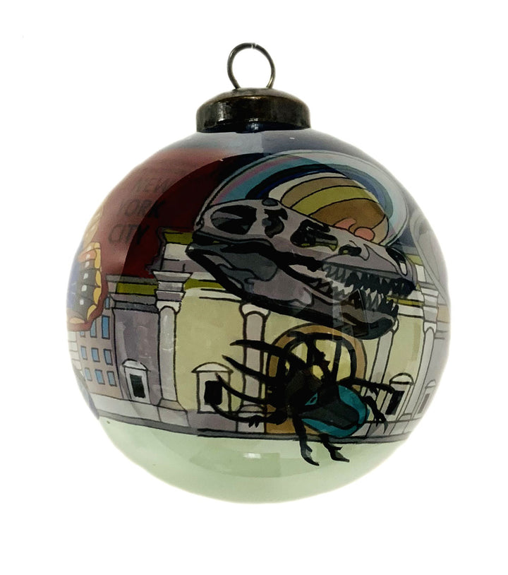 Exclusive Hand-painted Glass Museum Collage Ornament