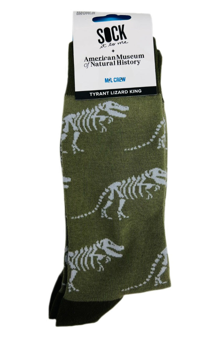 AMNH Exclusive Dino Crew Socks M/L closeup