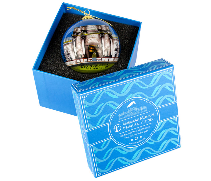 AMNH Museum Facade / Hall of Ocean Life Glass Ornament