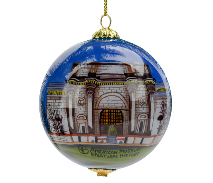 AMNH Museum Facade / Hall of Ocean Life Glass Ornament