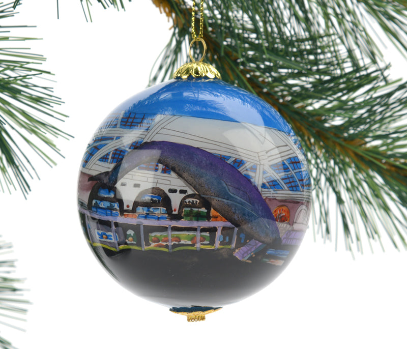 AMNH Museum Facade / Hall of Ocean Life Glass Ornament