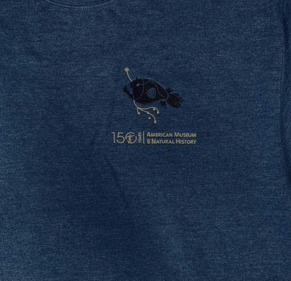 Adult Blue Embroidered Anglerfish Sweatshirt