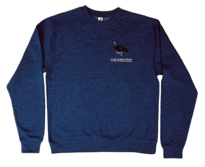 Adult Blue Embroidered Anglerfish Sweatshirt