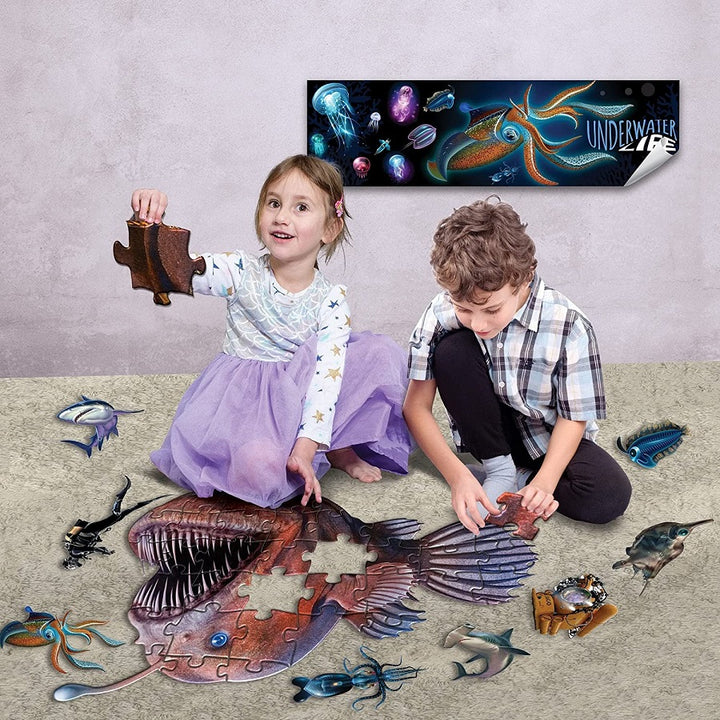 Large Glow-In-The-Dark Anglerfish Floor Puzzle