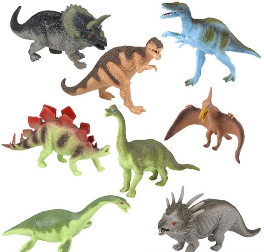 8 PC PVC Dinosaur Play Set