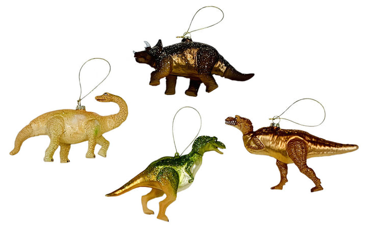 Assorted Glass Dinosaur Ornaments
