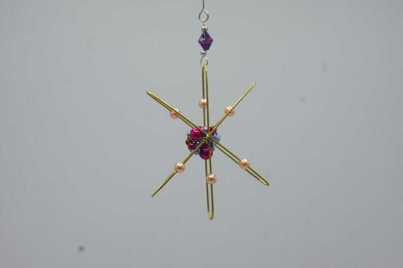 Handcrafted Metal Atom Ornament