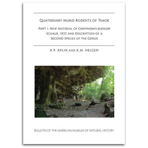 B341 (2010) Quaternary murid rodents of Timor part I