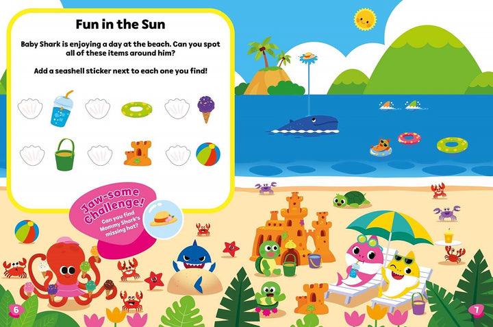 Baby Shark The Big Sea Seek and Find Sticker Book