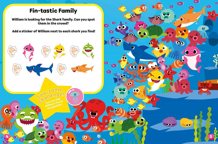 Baby Shark The Big Sea Seek and Find Sticker Book