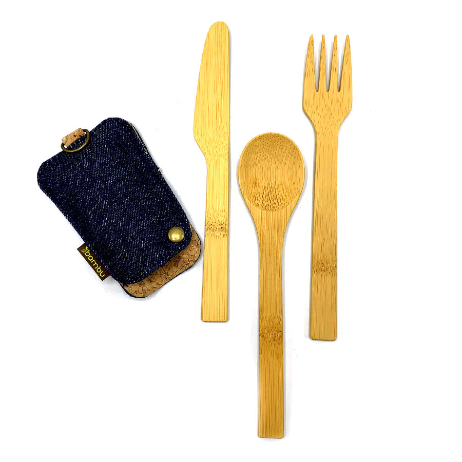 Plastic-Free Portable Bamboo Utensil Set