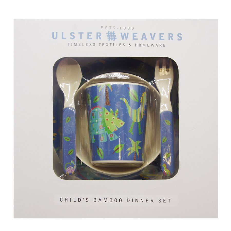 Child's Dinosaur Bamboo Dinner Set