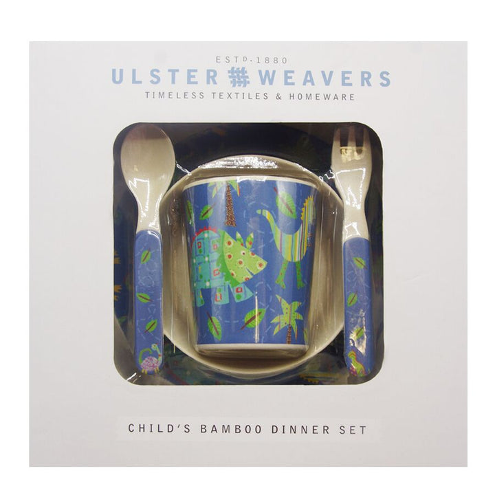 Child's Dinosaur Bamboo Dinner Set