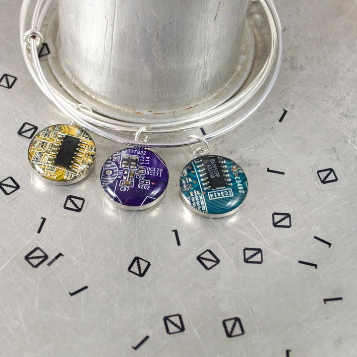 Mini Circuit Board Bangle Bracelet