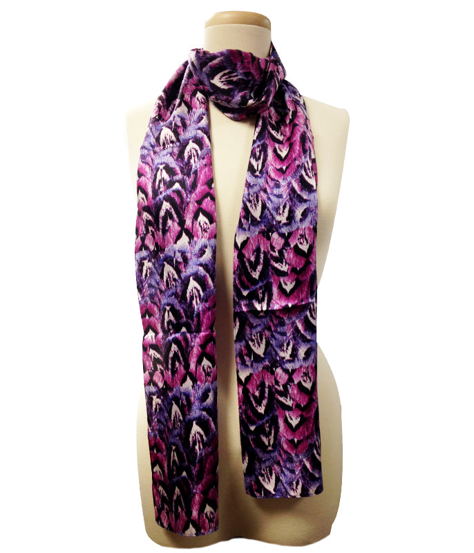 Berry Pheasant Feathers Scarf