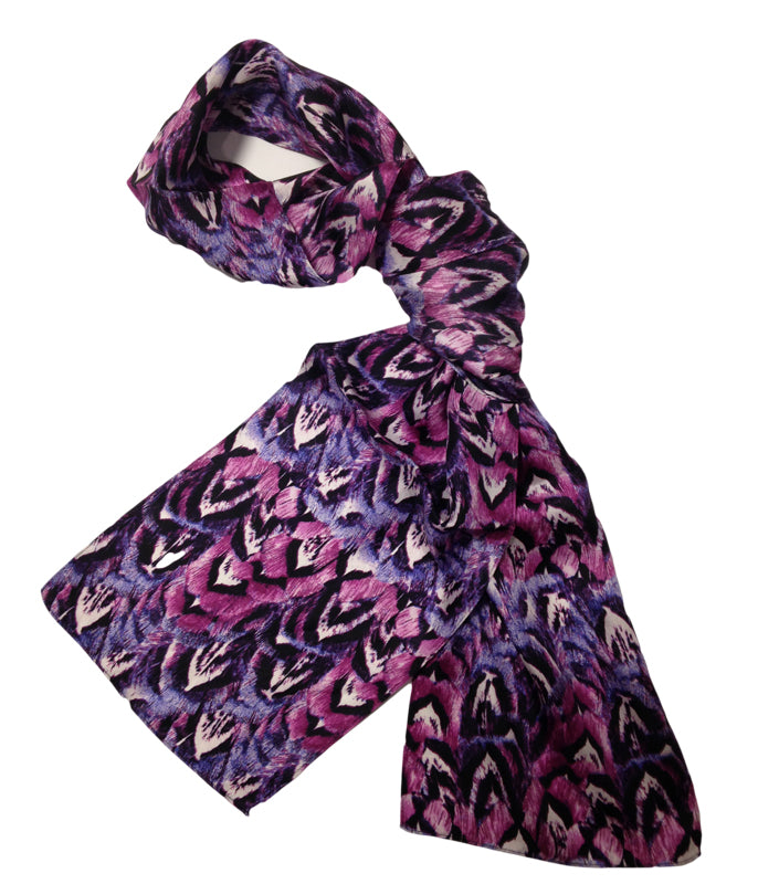 Berry Pheasant Feathers Scarf