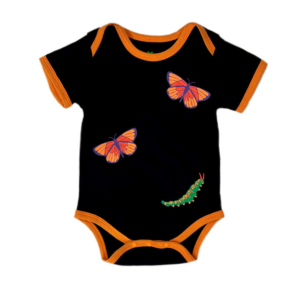 Infant Black Butterflies Onesie