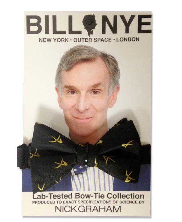 Bill Nye Planetary Society Logo Black Bow Tie by Nick Graham