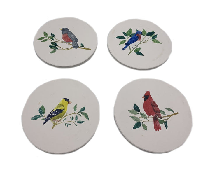 Ceramic Songbird Coasters Set of 4