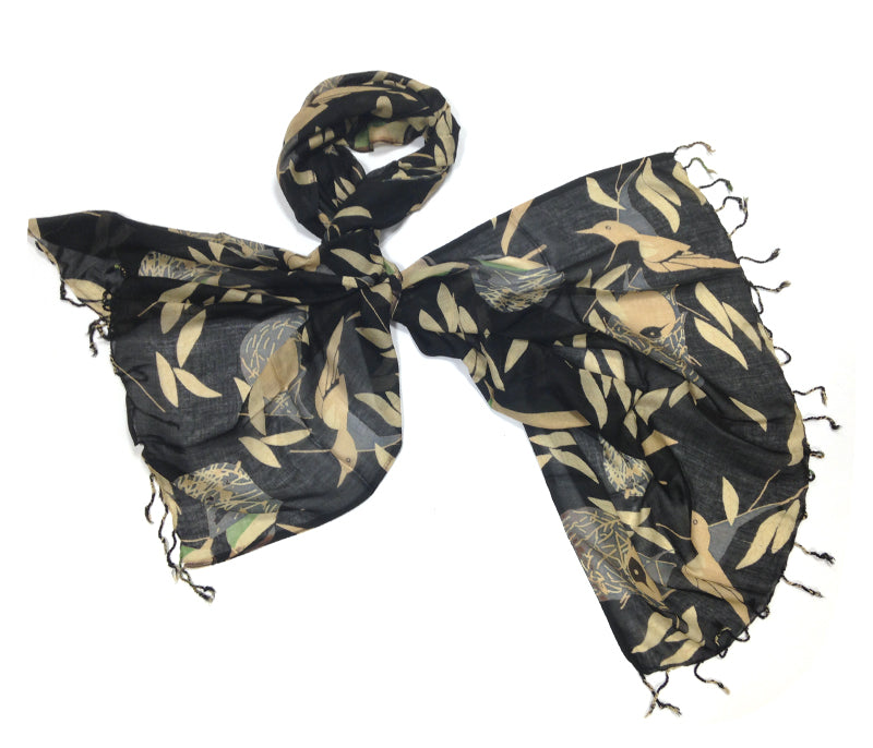 Bird Viscose Scarf
