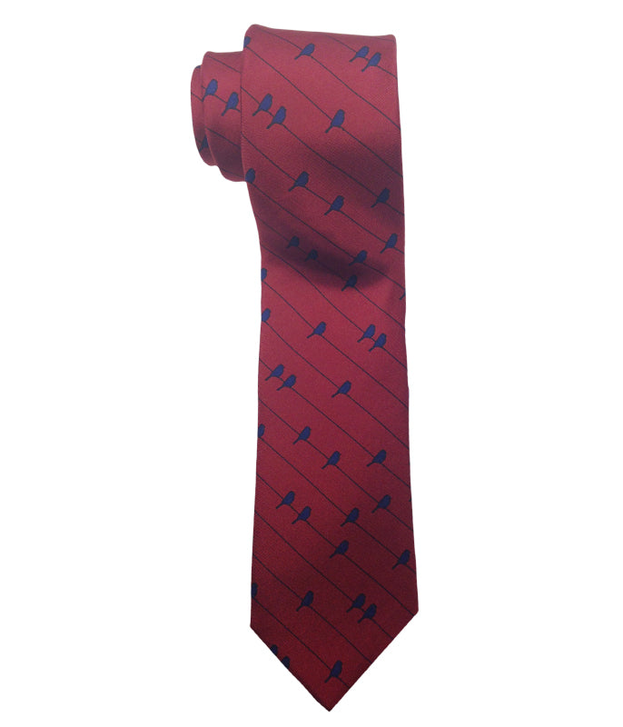 Bird on a Wire Silk Tie
