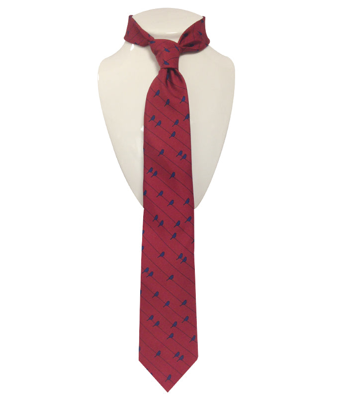 Bird on a Wire Silk Tie