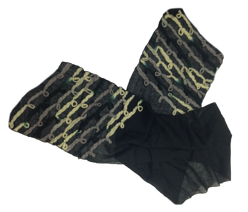 Black Ombre Wool Scarf by Asian Eye