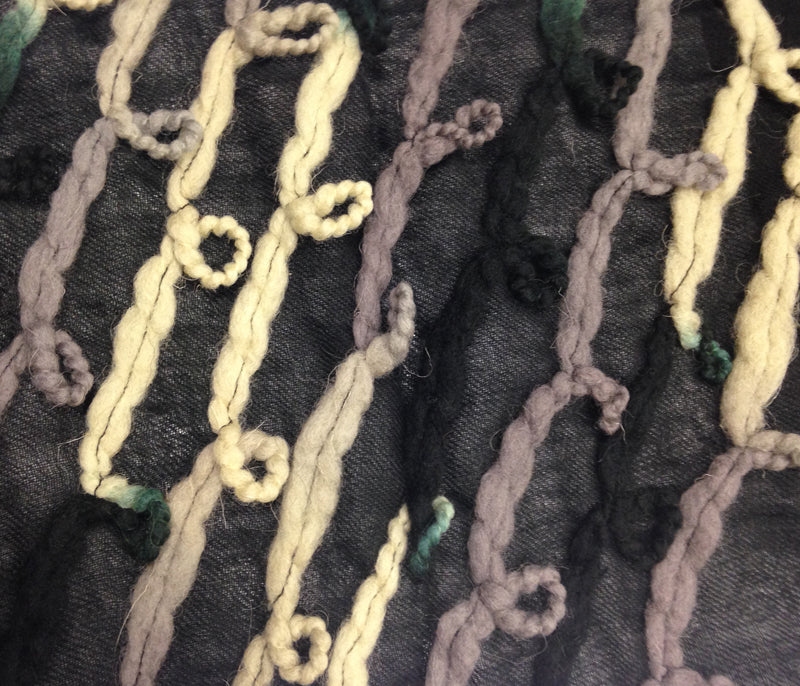 Black Ombre Wool Scarf by Asian Eye