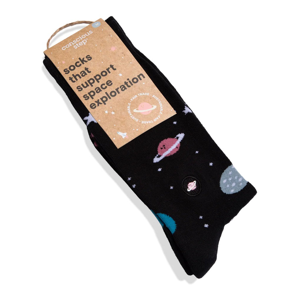 Conscious Step Solar System Socks  closeup