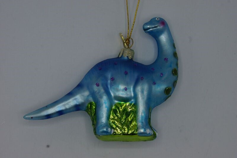 Bright Colored Glass Dinosaur Ornaments