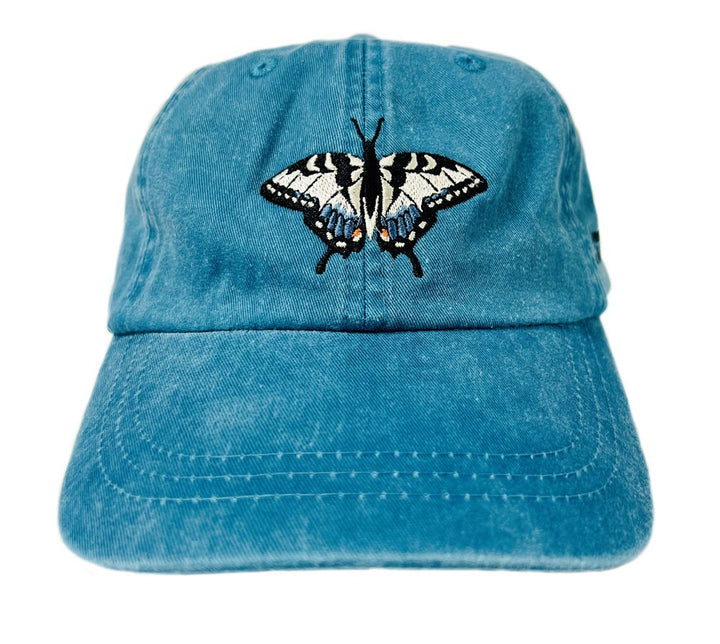 Adult AMNH Embroidered Denim Butterfly Cap