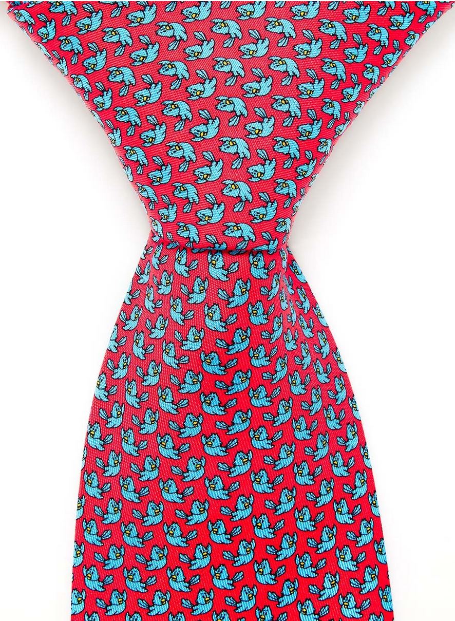 Blue Bird Silk Tie