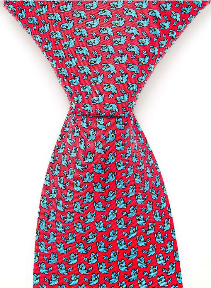 Blue Bird Silk Tie