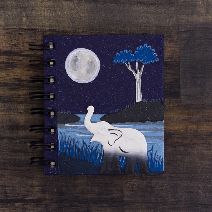 Small Eco-Friendly Raised Elephant Design Notebook