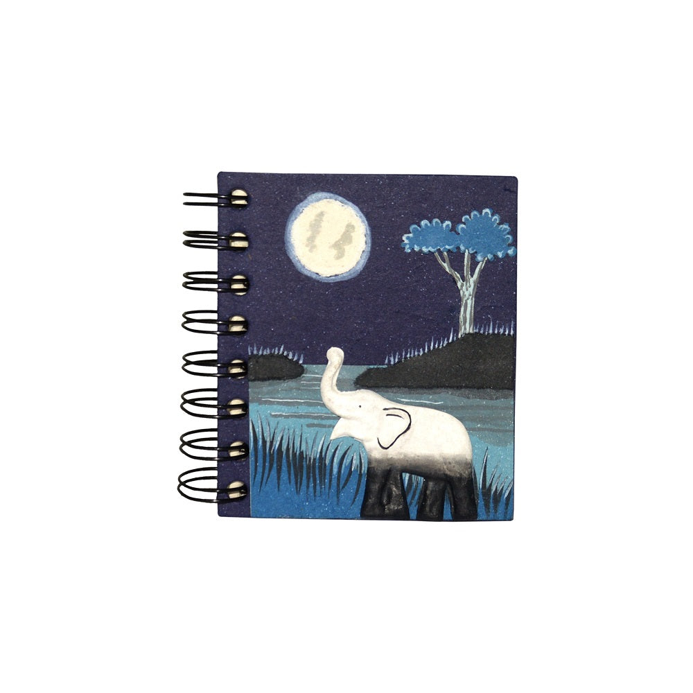Small Eco-Friendly Raised Elephant Design Notebook detail