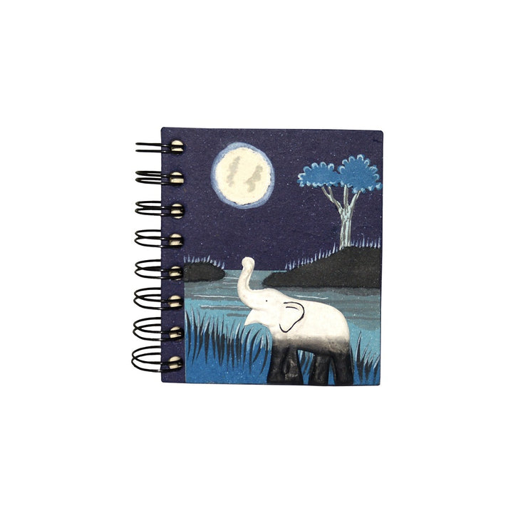 Small Eco-Friendly Raised Elephant Design Notebook detail