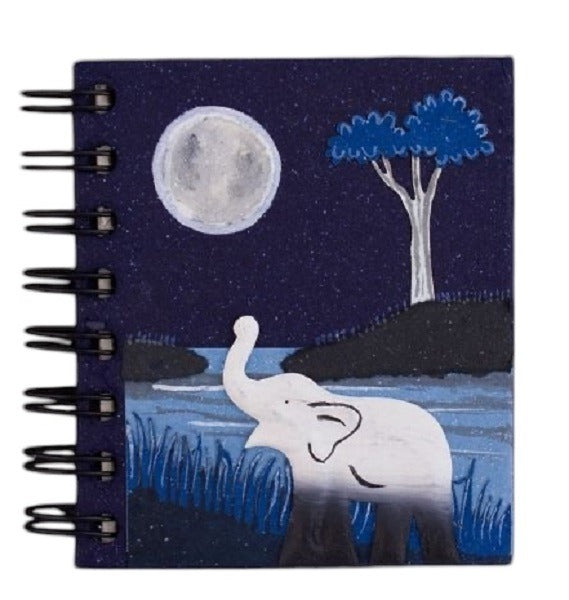 Small Eco-Friendly Raised Elephant Design Notebook