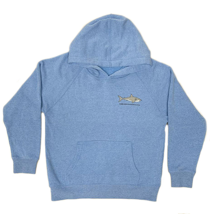 Youth Blue Fleece Shark Collage Hoodie