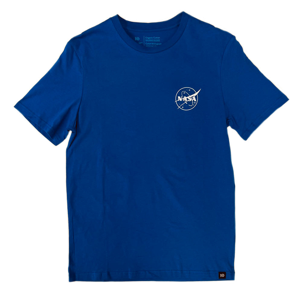 Adult Royal Blue NASA Earth Rise T-Shirt Front