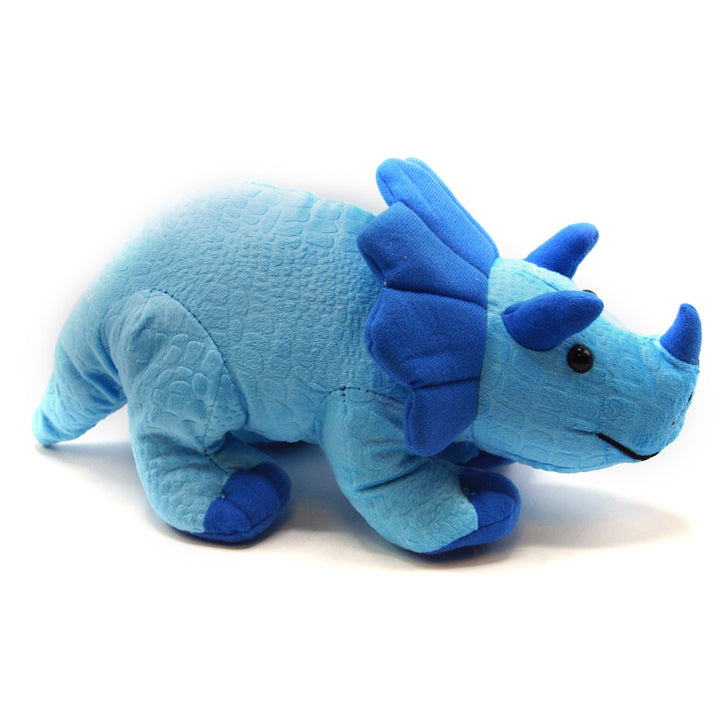 Blue Textured Plush Triceratops