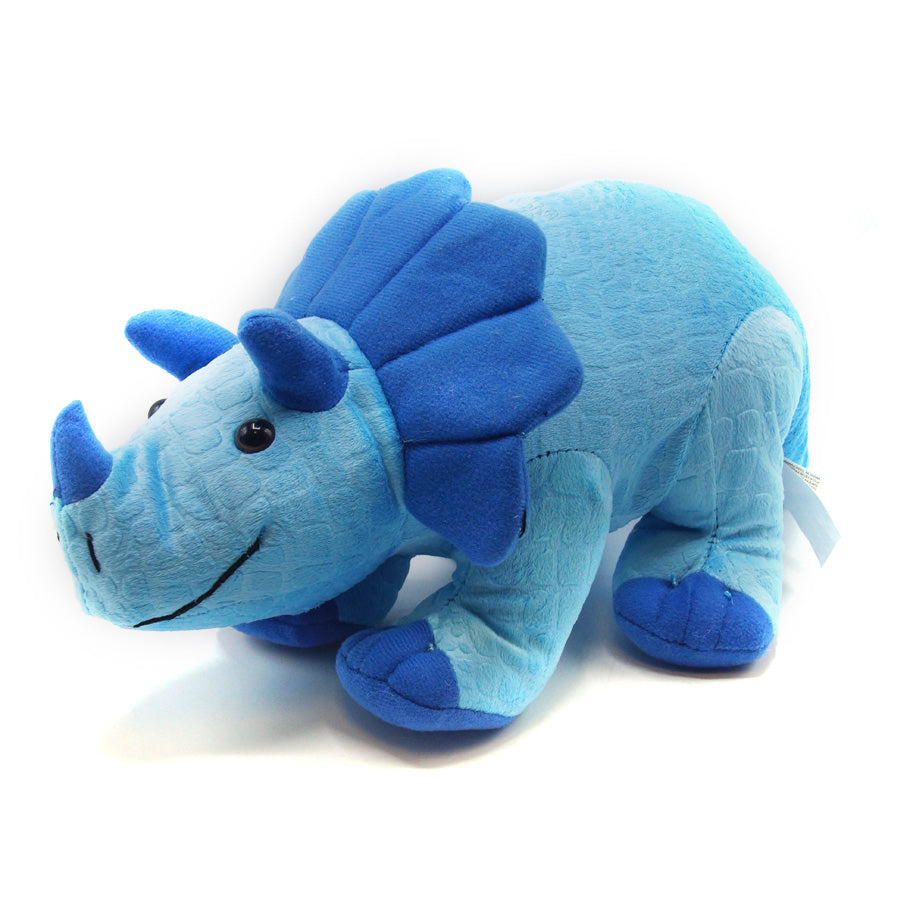 Blue Textured Plush Triceratops